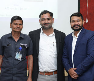 Employee recognition ceremony with Radhe Security